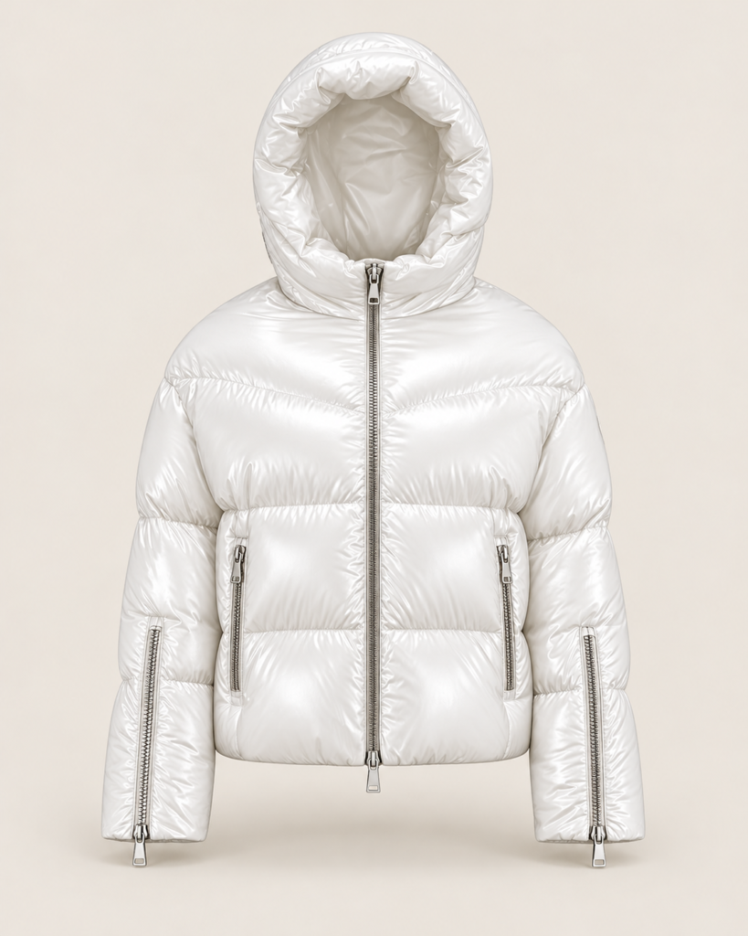 Doudoune blanche Ton Bijou avec capuche